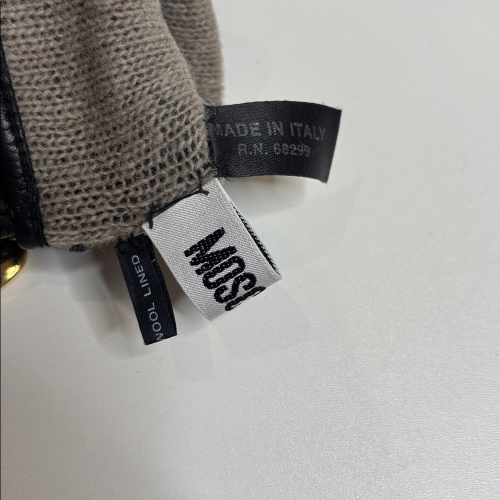 Moschino Multicolor Patchwork Leather Gloves With… - image 5